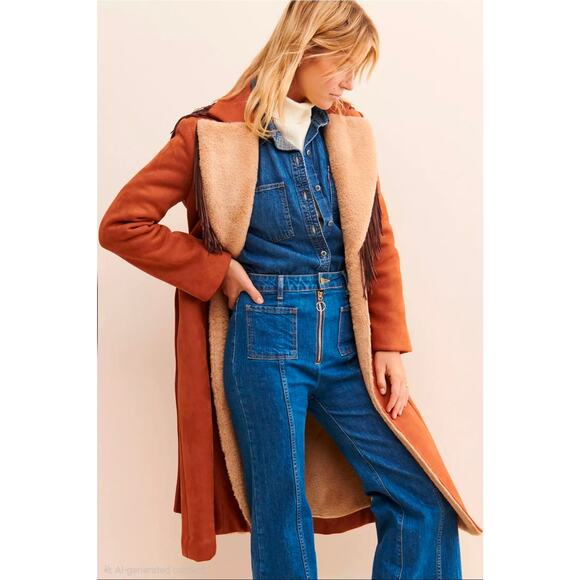 Hutch by Anthropologie Daisy Fringe Coat Boho - Picture 4 of 11